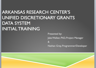 Unified Discretionary Grants System (UDGS) Training Presentation